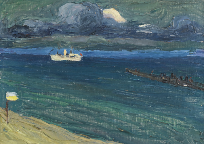  瓦西里·康丁斯基 wassily kandinsky ——拉帕洛的海景和轮船